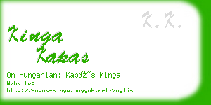 kinga kapas business card